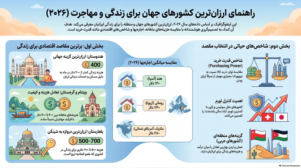 ارزانترین کشور برای زندگی