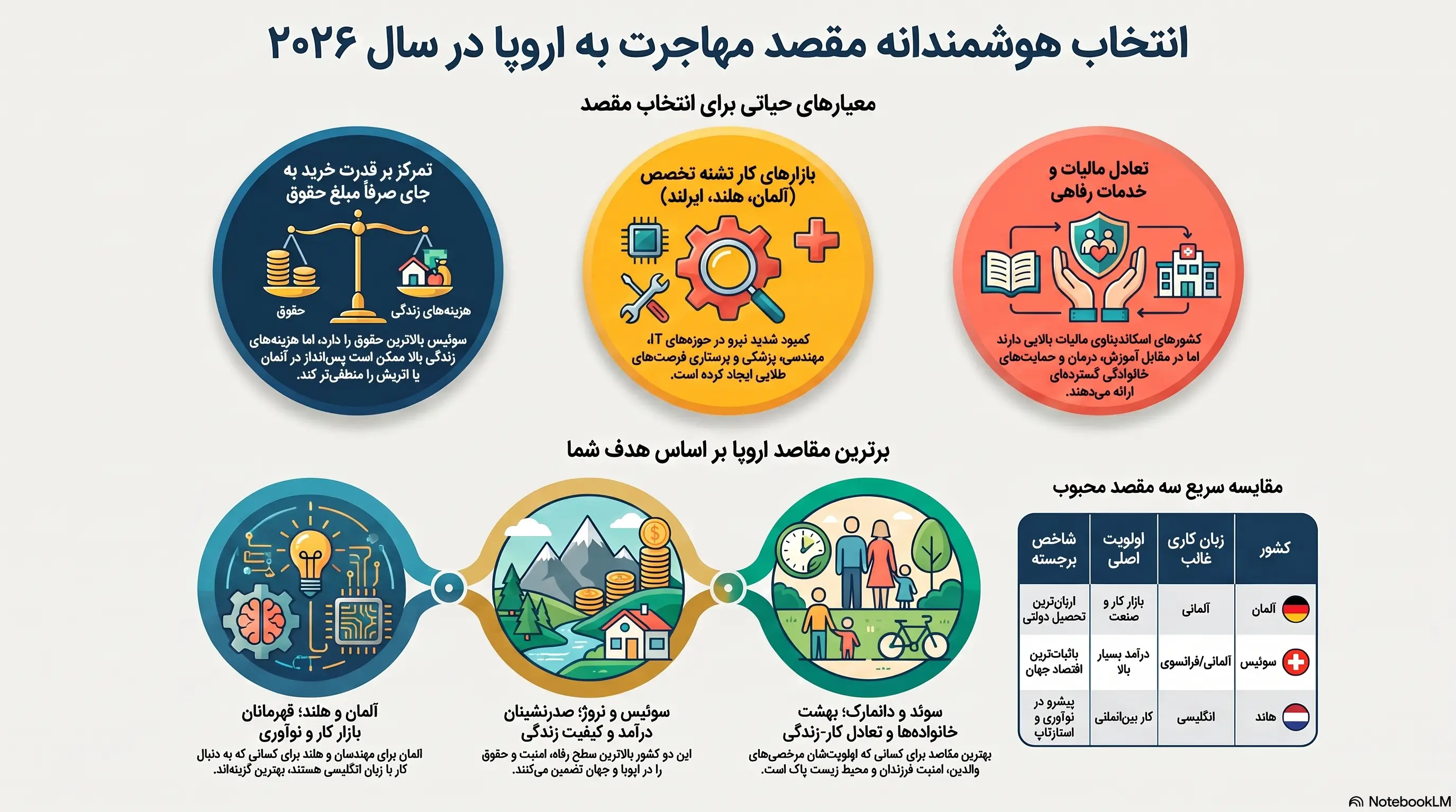 انتخاب هوشمندانه مقصد مهاجرت اروپا