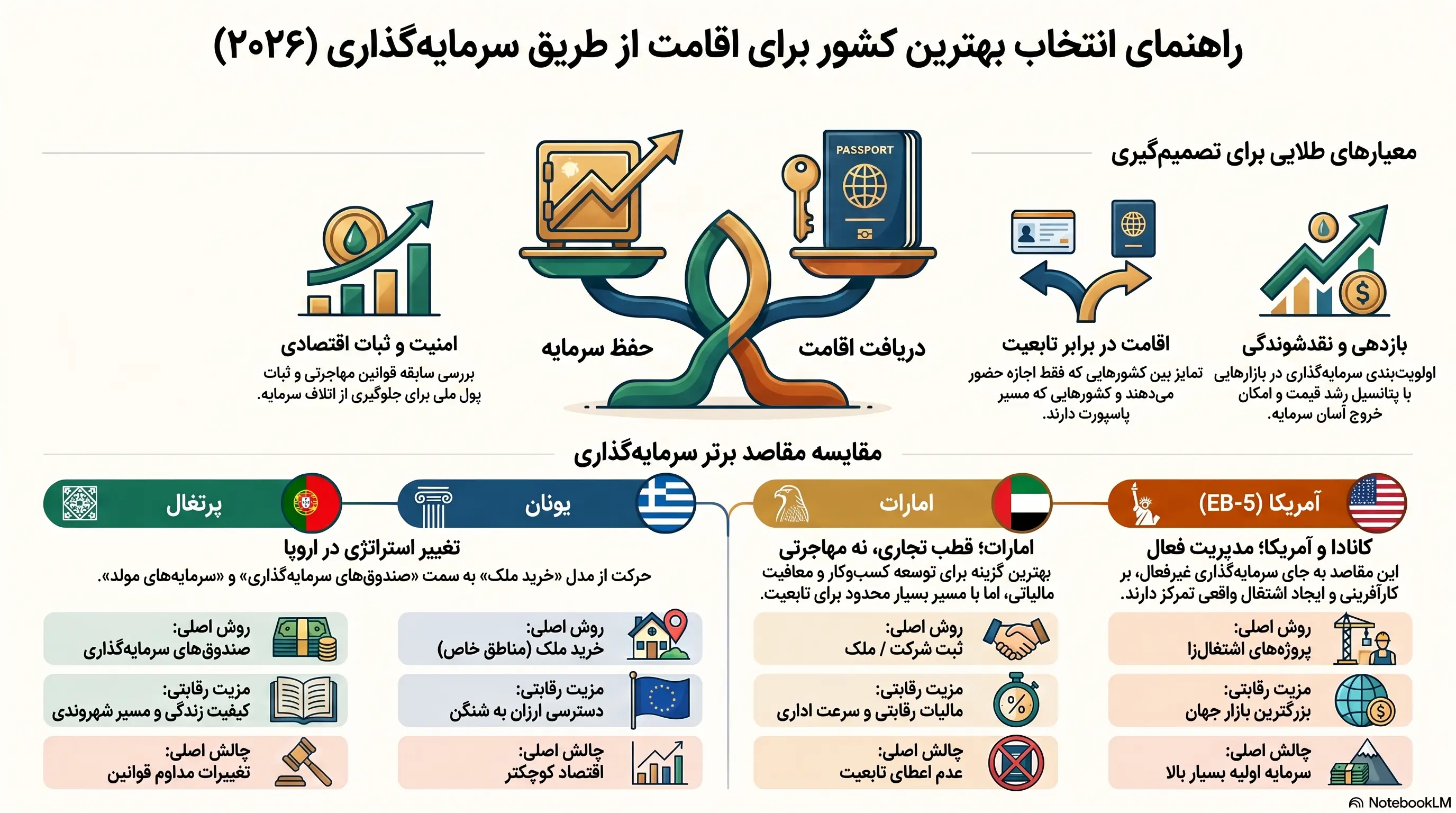 راهنمای انتخاب اقامت با سرمایه گذاری