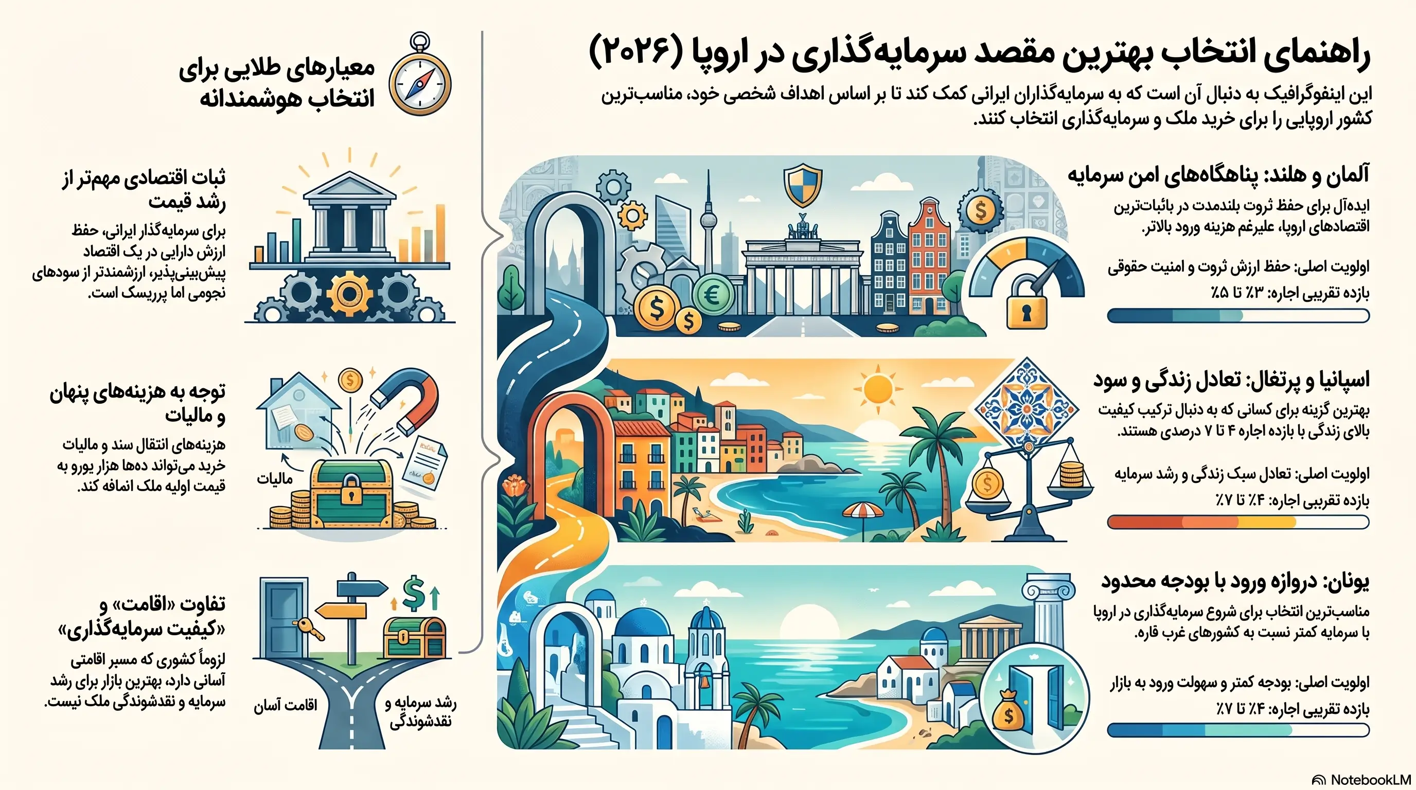 راهنمای انتخاب مقصد سرمایهگذاری اروپا