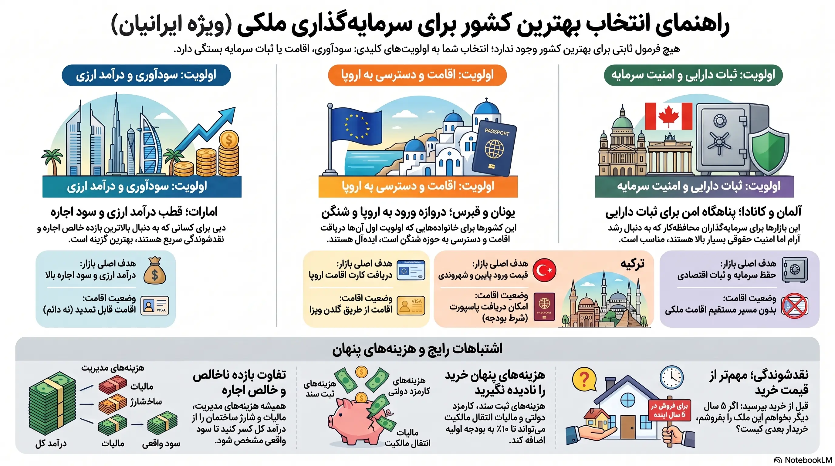 راهنمای انتخاب کشور سرمایهگذاری ملکی