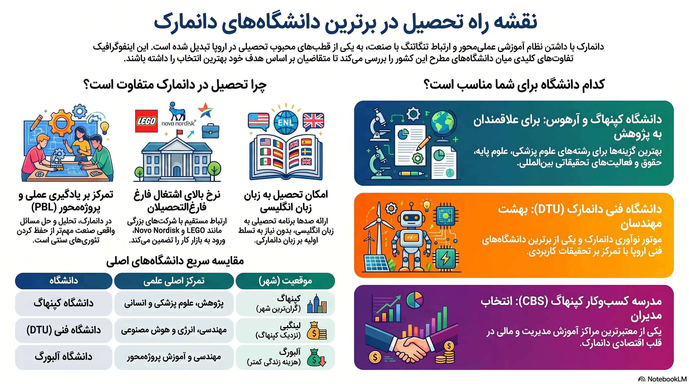 راهنمای تحصیل در دانشگاه های دانمارک