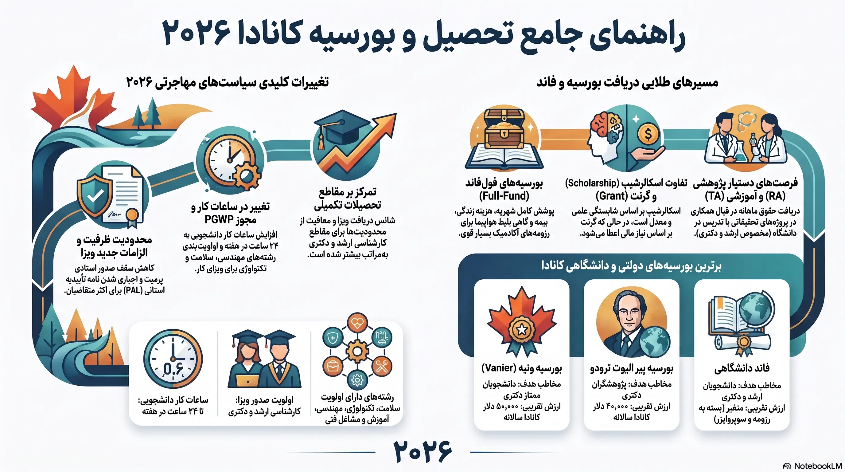 راهنمای تحصیل و بورسیه کانادا