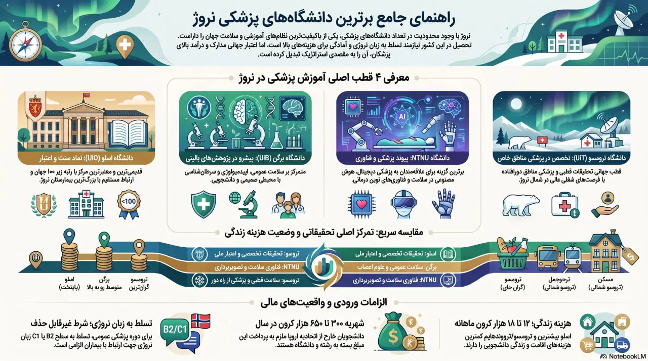 راهنمای جامع دانشگاه_های پزشکی نروژ