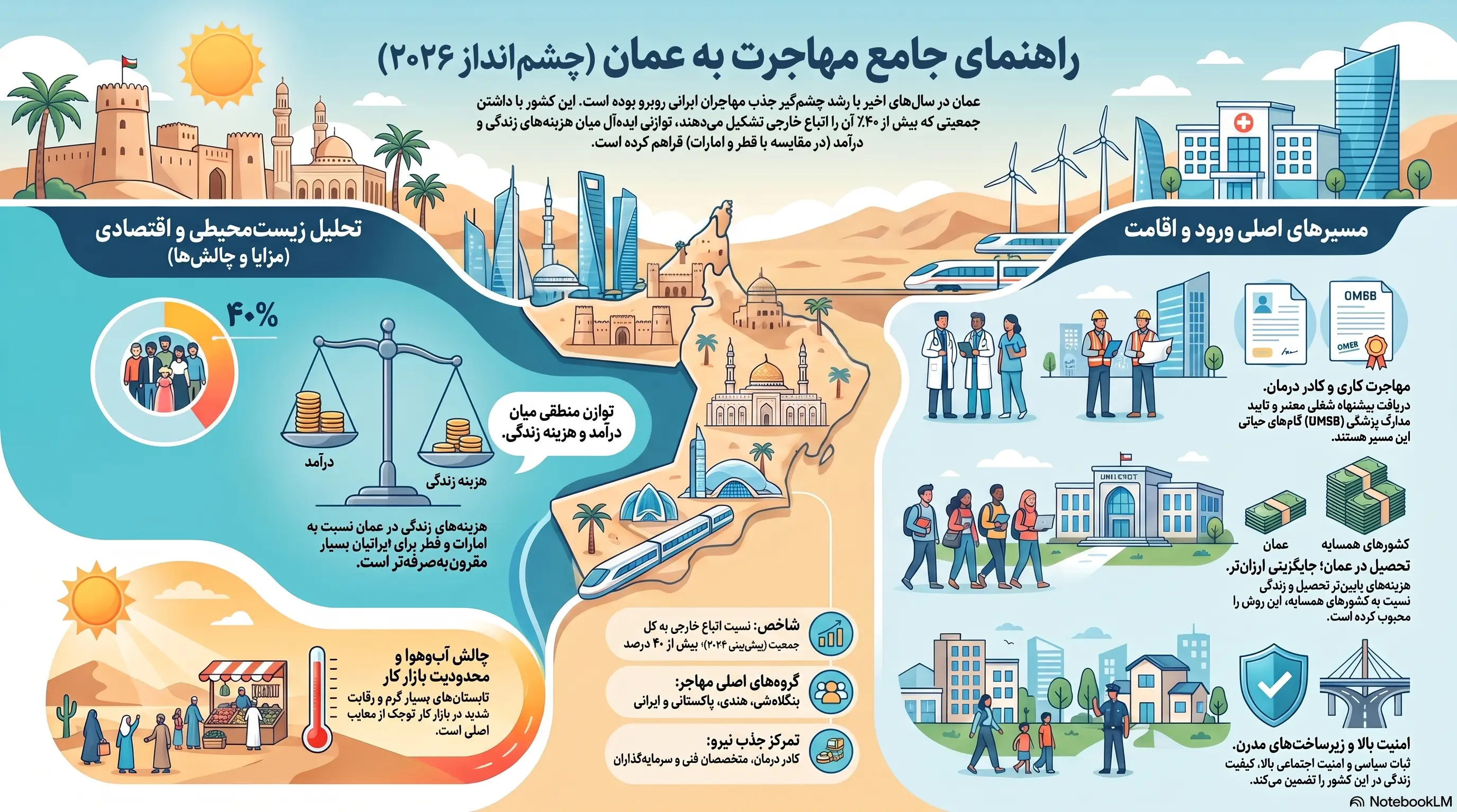 راهنمای جامع مهاجرت به عمان