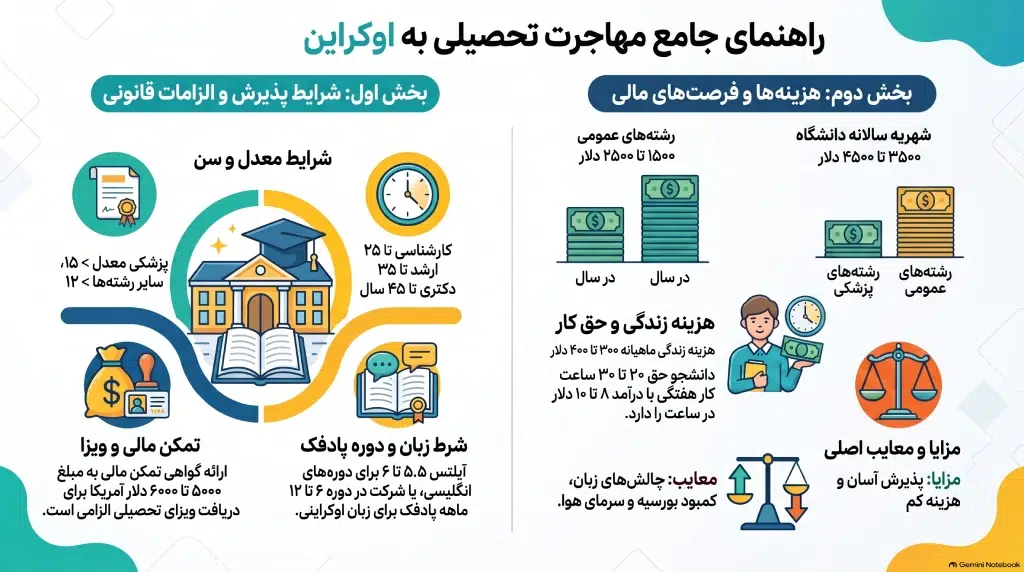 راهنمای جامع مهاجرت تحصیلی به اوکراین