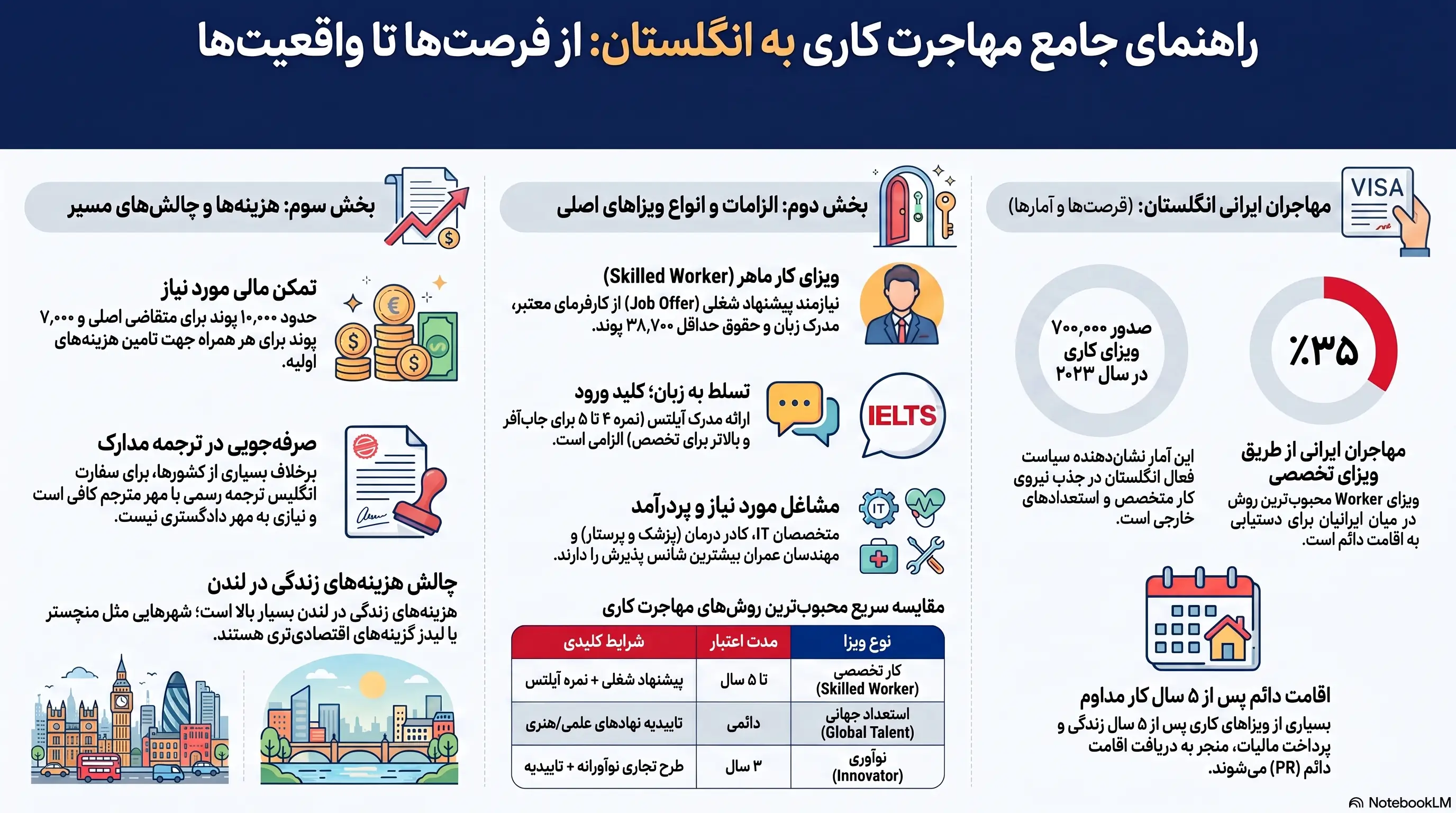 راهنمای جامع مهاجرت کاری انگلستان