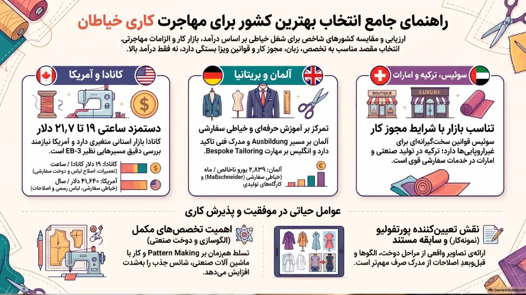راهنمای مهاجرت کاری با شغل خیاطی