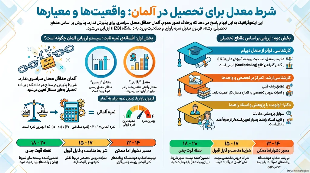 شرط معدل برای تحصیل در آلمان
