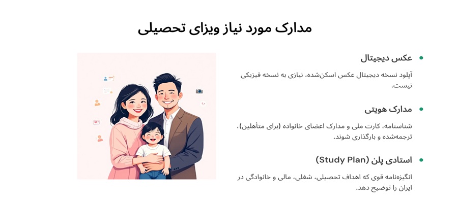 مدارک مورد نیاز ویزای تحصیلی کانادا