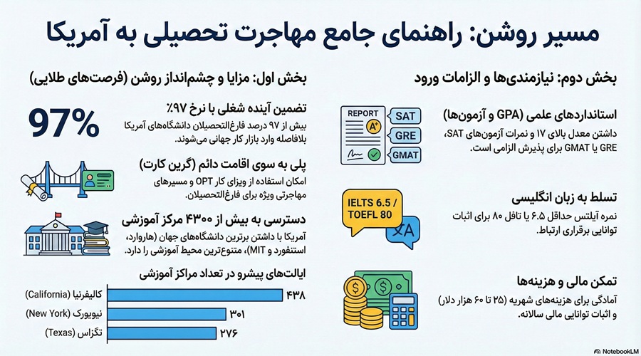 مهاجرت تحصیلی به آمریکا