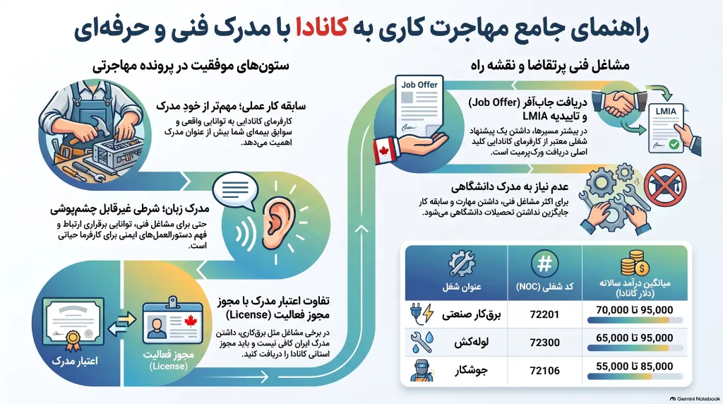 مهاجرت کاری به کانادا با مدرک فنی حرفه ای