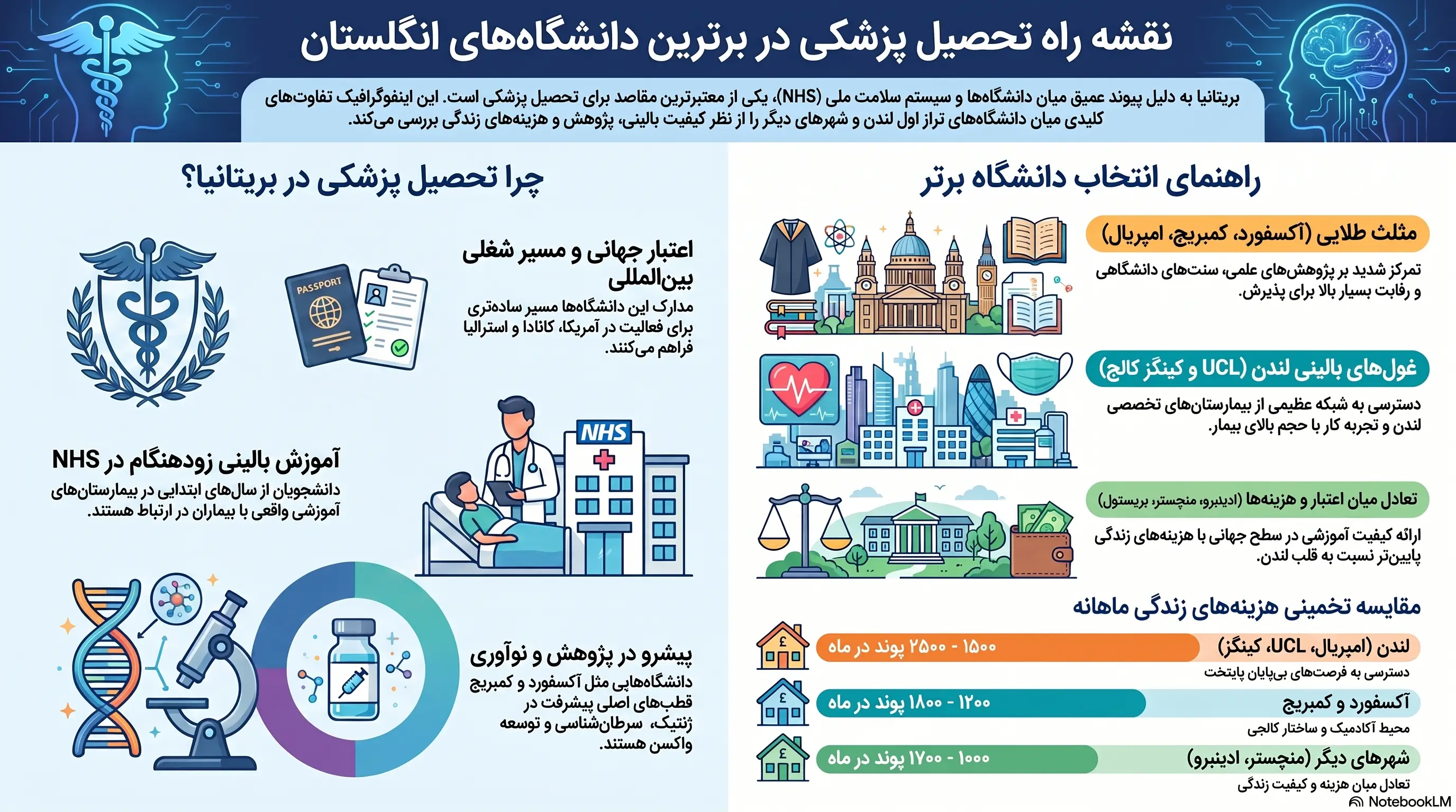 نقشه راه تحصیل پزشکی انگلستان