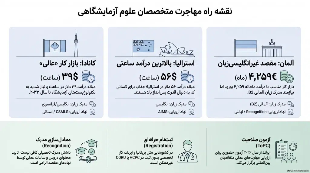 نقشه راه مهاجرت علوم آزمایشگاهی