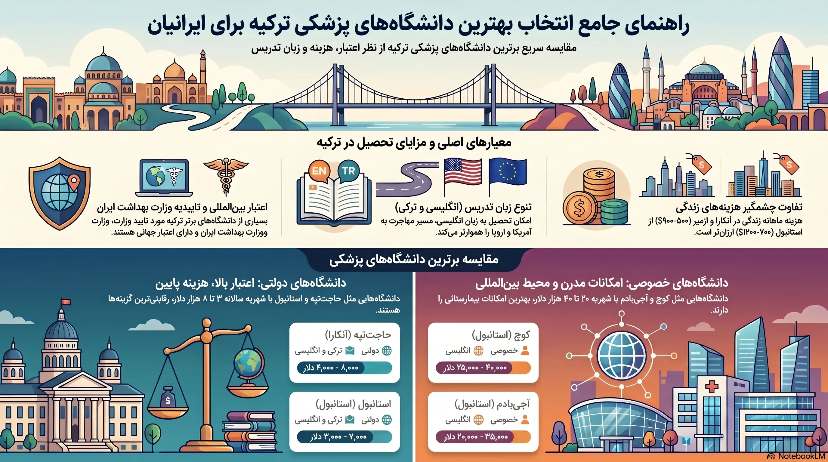 راهنمای جامع بهترین دانشگاه های پزشکی ترکیه