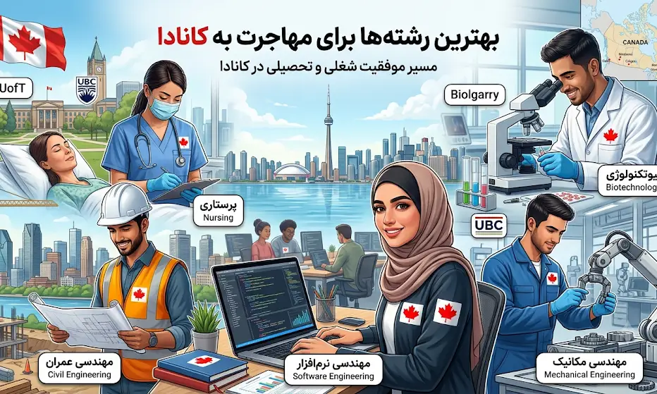 بهترین رشته ها برای مهاجرت به کانادا